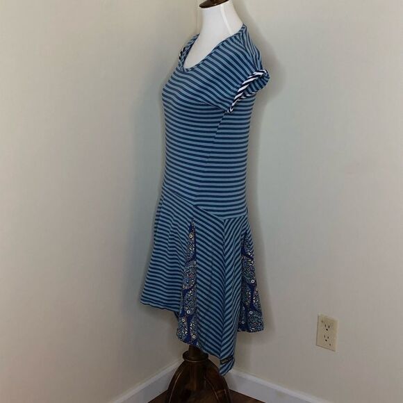 Matilda Jane Blue Stripe Walkabout Sidetail Dress - Picture 3 of 6